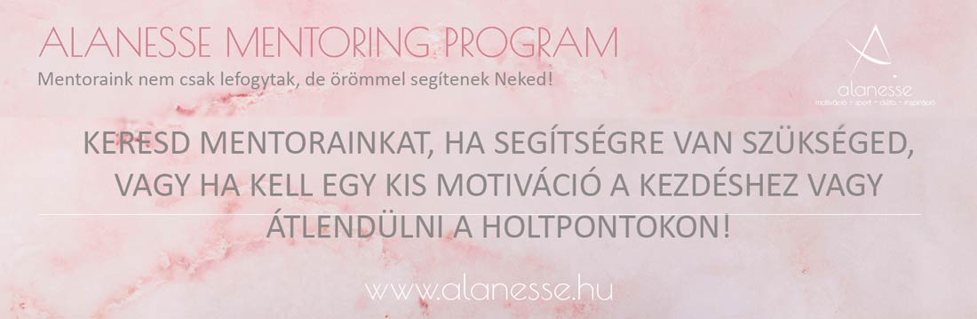 Alanesse mentoring Program - Együtt megyünk az álomsúlyodhoz vezető úton!
